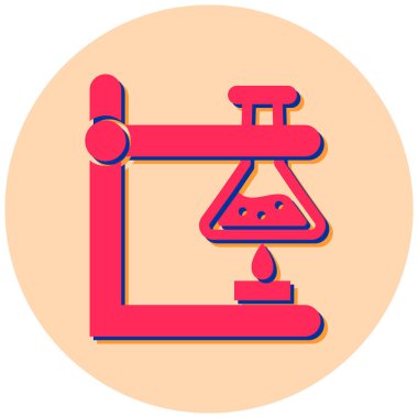 Bilim ve teknoloji kavramı düz vektör simgesi.