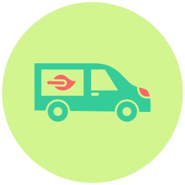 Çevre Taşımacılığı. Web simgesi basit illüstrasyon