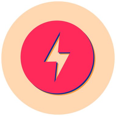 Şimşek vektör simgesi modern illüstrasyon