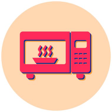 mikrodalga fırın düz vektör simgesi