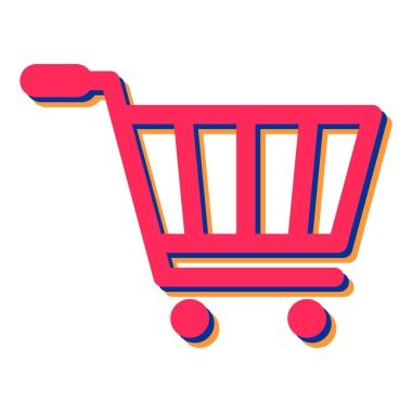 Alışveriş arabası ikonu. vektör illüstrasyonu