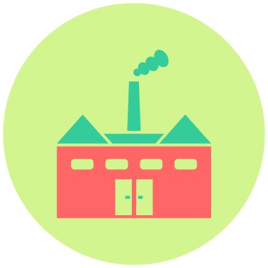 Fabrika. Web simgesi basit illüstrasyon