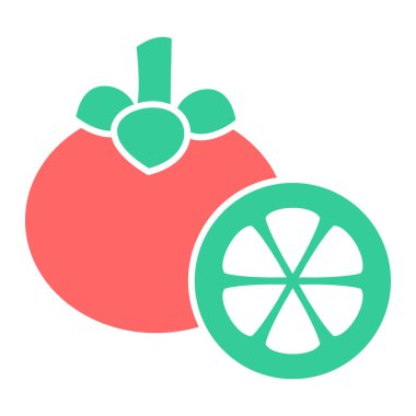 taze meyve ikonu vektör çizimi tasarımı