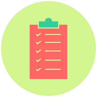 Listeli pano. Web simgesi basit tasarım