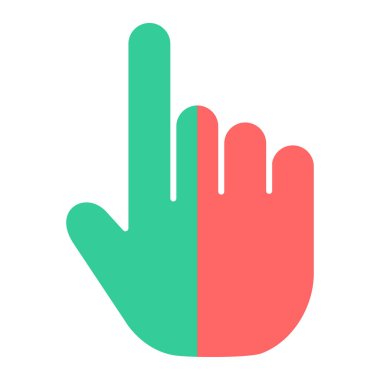 El ve bayrak işareti. vektör illüstrasyonu