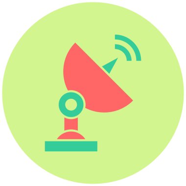 uydu anten simgesi, basit tasarım vektör çizimi