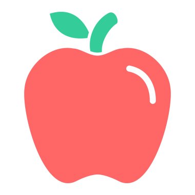 Elma. Web simgesi basit illüstrasyon