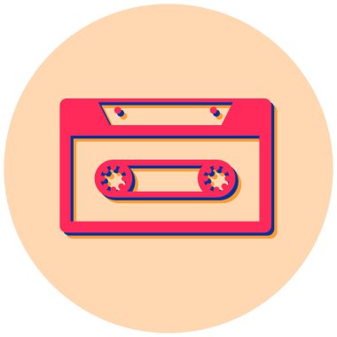 Kaset. Web simgesi basit tasarım