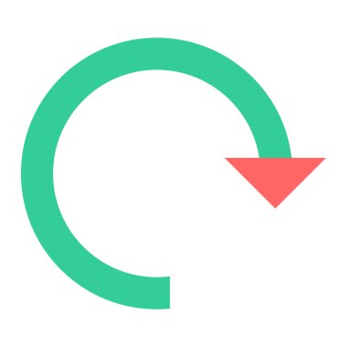 Yenile. Web simgesi basit illüstrasyon