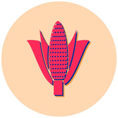 Bir mısır simgesinin vektör çizimi