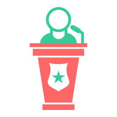 Podyum. Web simgesi basit illüstrasyon