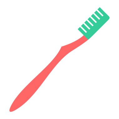 Diş fırçası ikonu. Web için tarama vektör simgelerinin düz çizimi