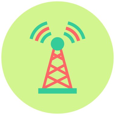 Kule. Web simgesi basit illüstrasyon