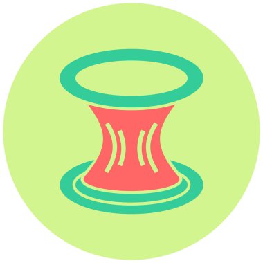 Solucan deliği, ağ simgesi vektör çizimi