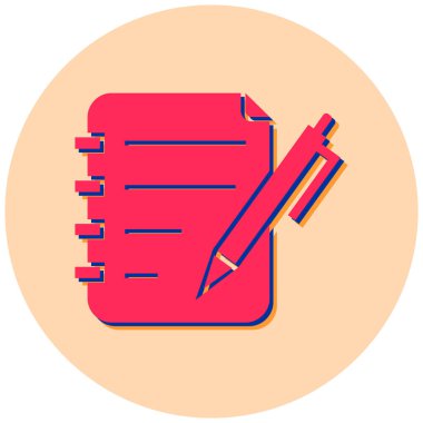 Kalem. Web simgesi basit illüstrasyon