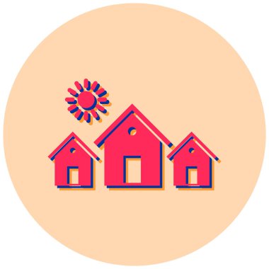 Bölge. Web simgesi basit illüstrasyon