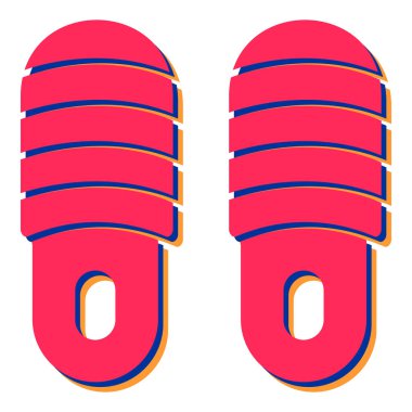 Bir çift terlik ikonu. vektör illüstrasyonu