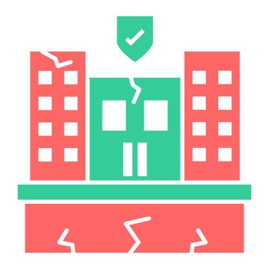 Bina. Web simgesi basit illüstrasyon