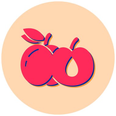 Elma. Web simgesi basit illüstrasyon