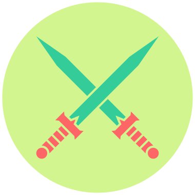 Kılıç. Web simgesi basit illüstrasyon