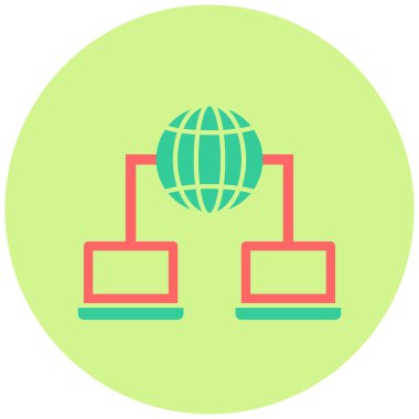 Bağlı simge. Basit resimleme