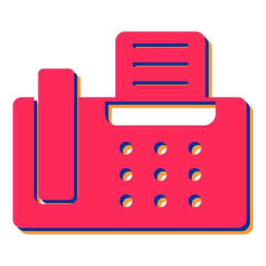 faks. Web simgesi basit illüstrasyon