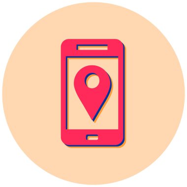 Cep telefonu. Web simgesi basit illüstrasyon