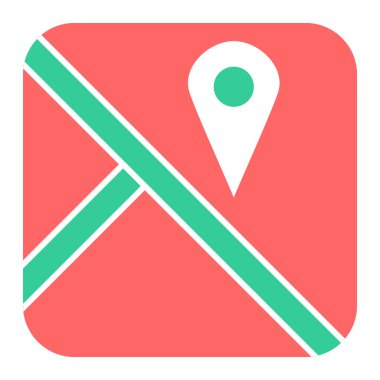 konum. Web simgesi basit illüstrasyon