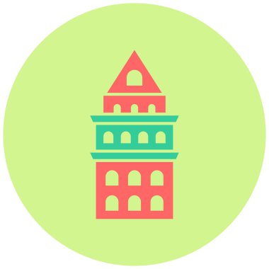 Bina. Web simgesi basit illüstrasyon