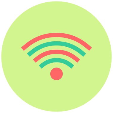 Kablosuz. Web simgesi basit illüstrasyon