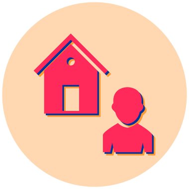 Ev. Web simgesi basit illüstrasyon