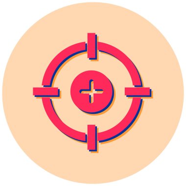 Hedef. Web simgesi basit illüstrasyon