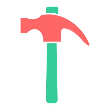 Çekiç. Web simgesi basit illüstrasyon