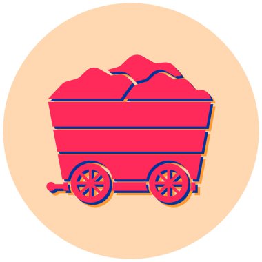 El arabası. Web simgesi basit illüstrasyon