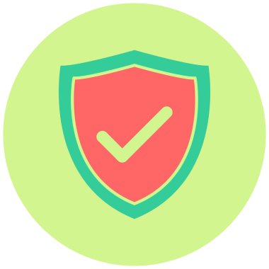 Kalkan. Web simgesi basit illüstrasyon