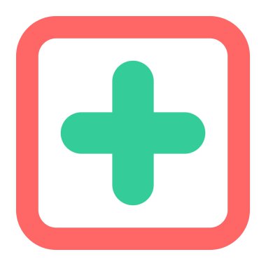 Artı simge vektör illüstrasyonu