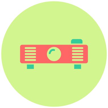 Projektör simgesi. Basit resimleme