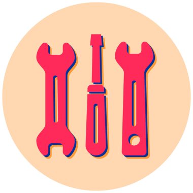 araçlar simgesi, vektör illüstrasyonu