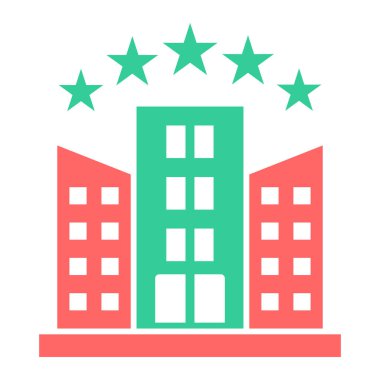 Bina. Web simgesi basit illüstrasyon