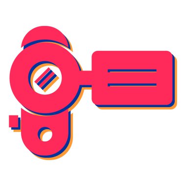 Kapalı devre kamera simgesi. Polis arabasının izometrik vektör sembolü. beyaz arkaplanda izole