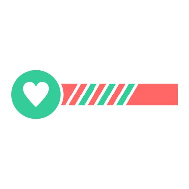 kurdeleli kalp ve aşk sembolü vektör illüstrasyon grafik tasarımı