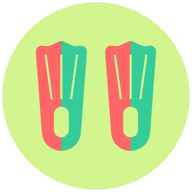 spor Flippers düz vektör simgesi