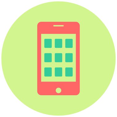 Mobil uygulama. Web simgesi basit illüstrasyon