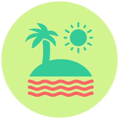 Gün batımı. Web simgesi basit illüstrasyon