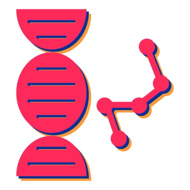 DNA Bilimi laboratuvar simgesi vektörü.