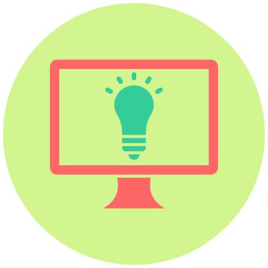 Bilgisayar. Web simgesi basit illüstrasyon