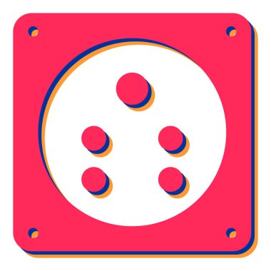 Kumarhane çipi ikonu. Beyaz arkaplanda izole edilmiş web tasarımı için bilardo topu vektör simgelerinin izometriği