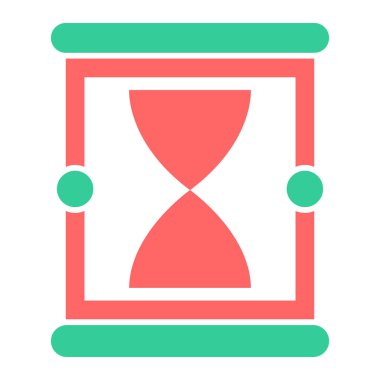 Kum saati. Web simgesi basit illüstrasyon