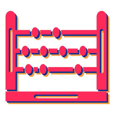 abacus ikon vektör illüstrasyonu