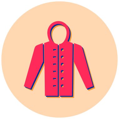 Kapüşonlu. Web simgesi basit illüstrasyon